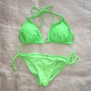 Neon green OP bikini
